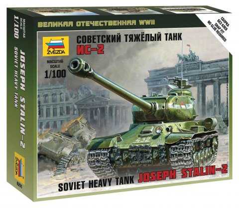 Zacvakávací model tanku IS-2 1:100 - Zvezda 6201