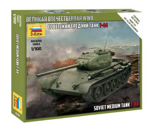 Zacvakávací model tanku T44 1:100 - Zvezda 6238
