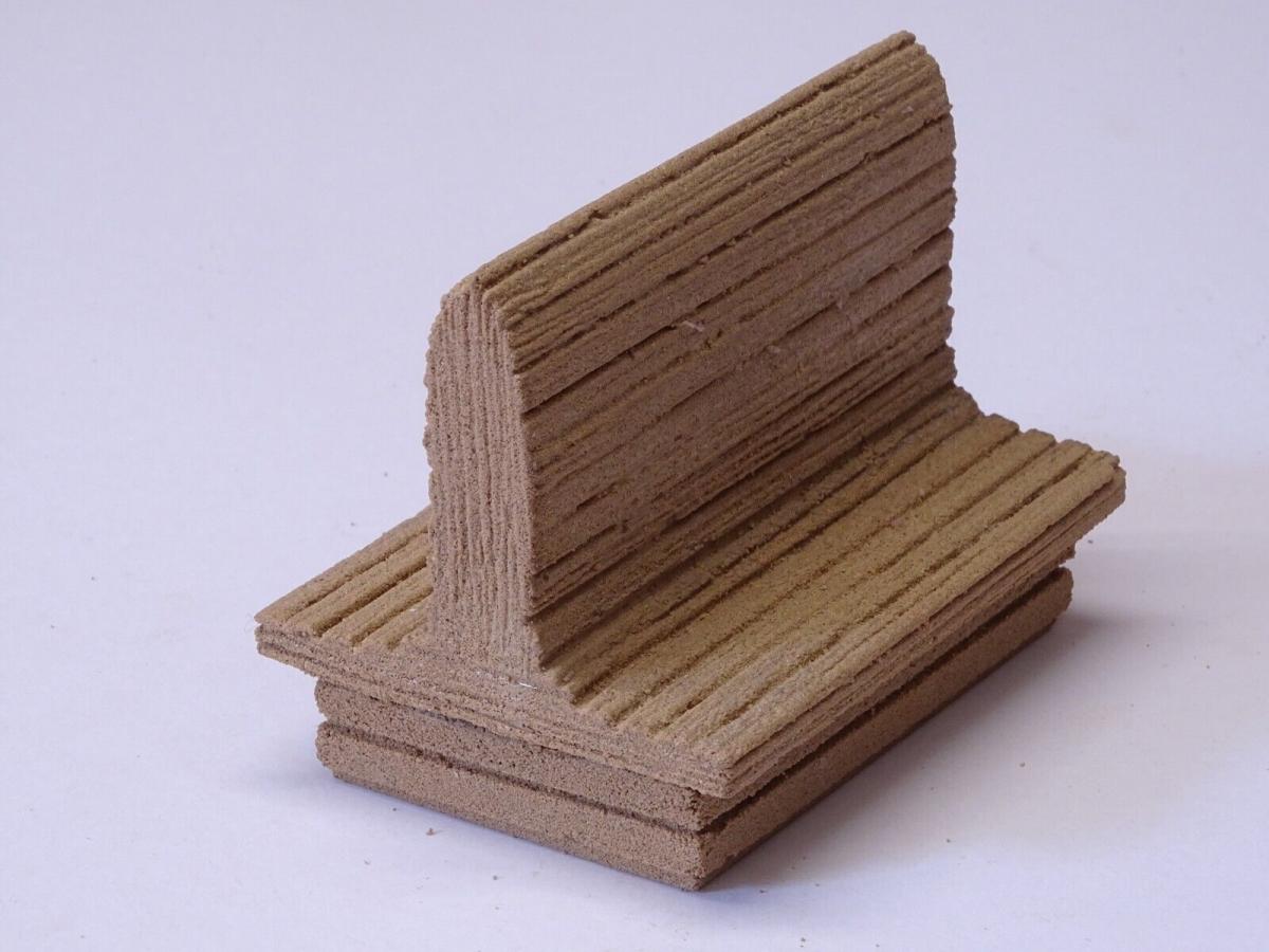 Lavička nádražní oboustranná okrová G - Miniaturbeton