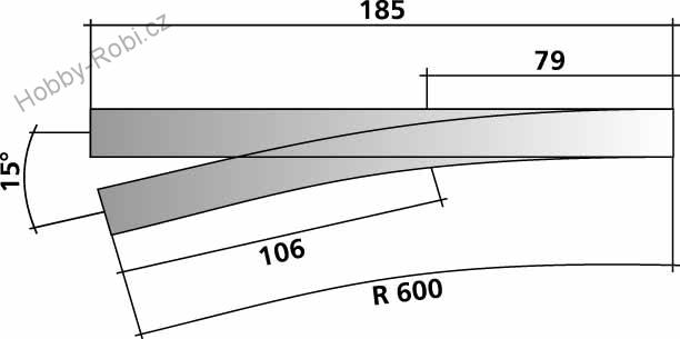 Levá výhybka H0 - Tillig 82322