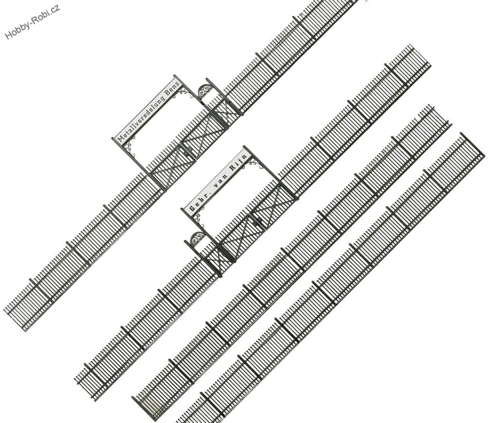Kovový plot s bránou H0 - Faller 180412