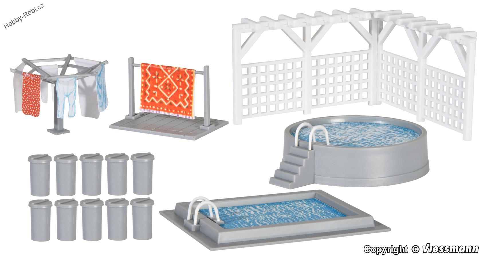 Domovní příslušenství sada H0 - Kibri 38148