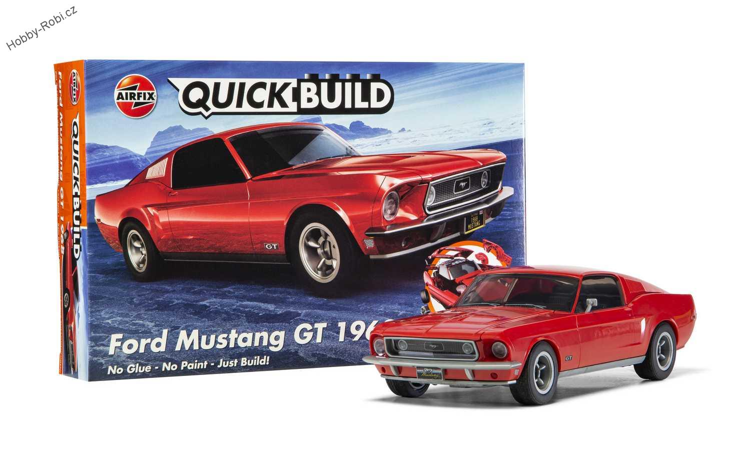 Zacvakávací model auta Ford Mustang GT 1968 - Airfix J6035