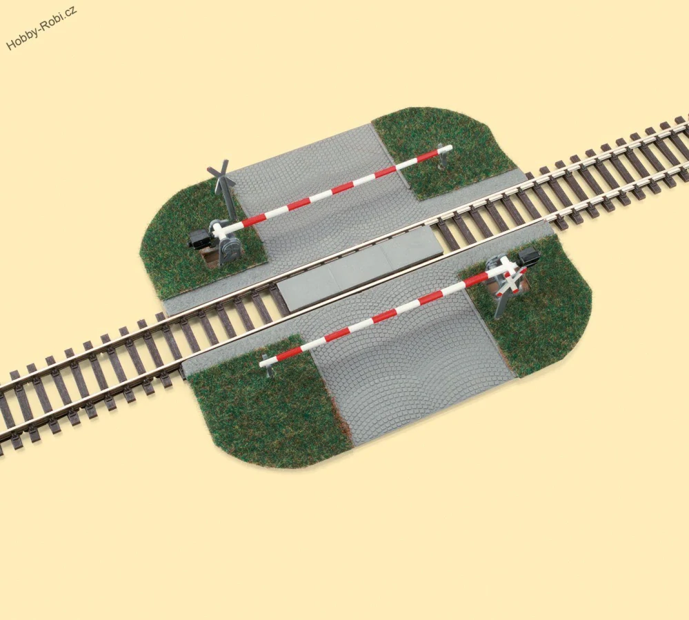 Přejezd s mechanickými závorami H0 - Auhagen 41582