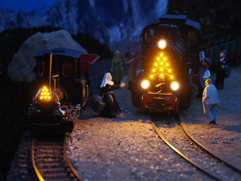 Vánoční stromky 2 cm svítící 3 kusy G - Massoth 8129580