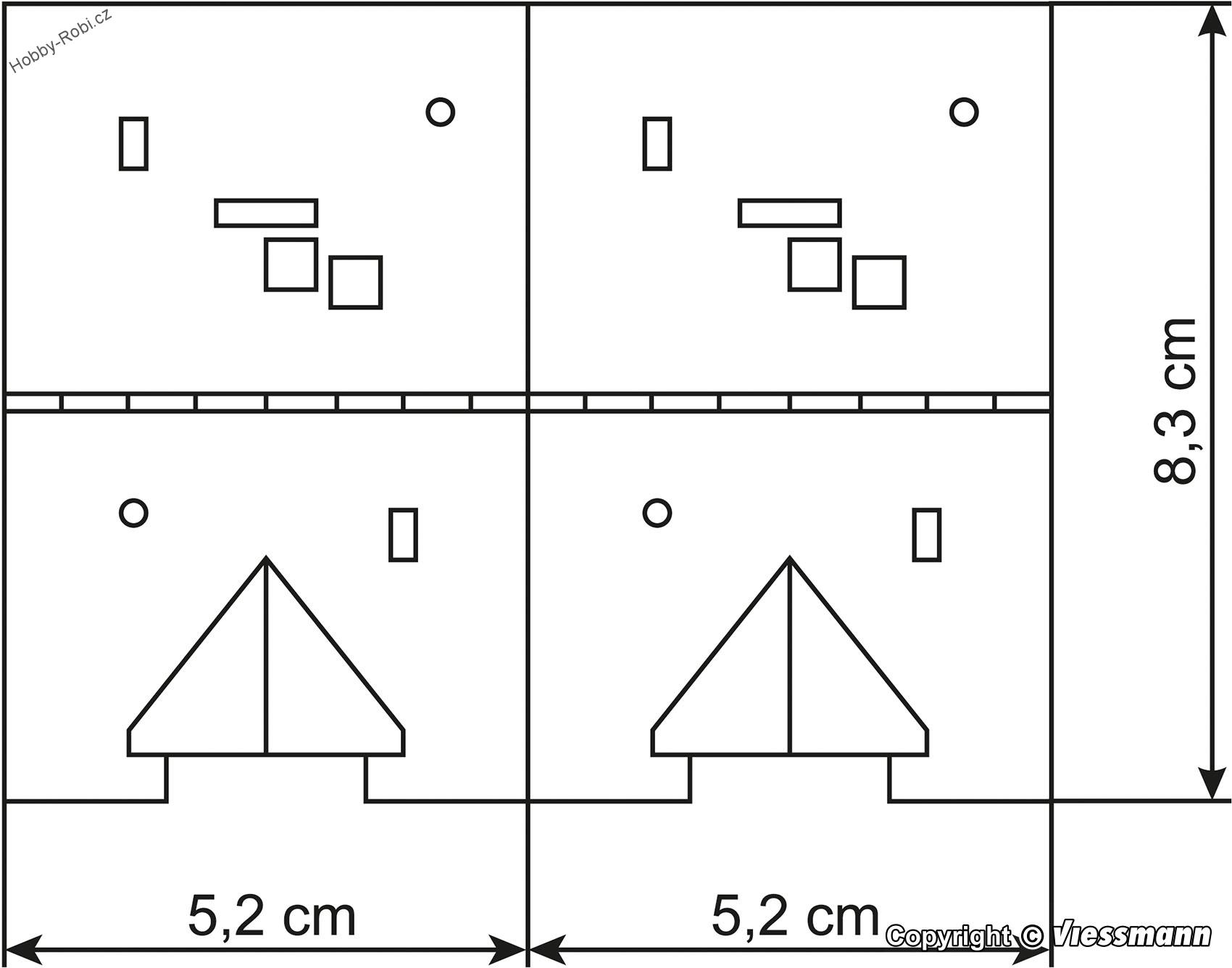 Městské domy H0 - Vollmer 43843
