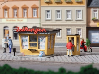 Novinový stánek a telefonní budka H0/TT - Auhagen 12340