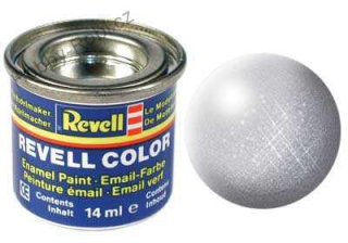 Barva emailová metalická stříbrná č. 90 - Revell 32190
