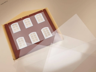 Čirá zasklívací folie na okna a dveře 1ks  - Auhagen 80211