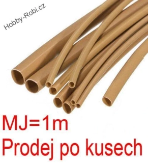 Teplem smrštitelná bužírka 1,5/0,75 mm 1m hnědá