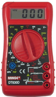 Multimetr DT830D červený