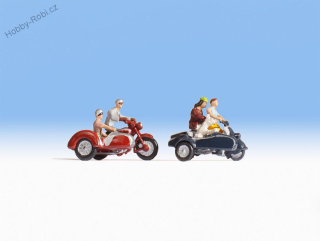 Postavičky Na motorce Jawa se sajdou TT - Noch 45905