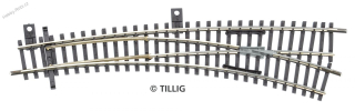 Pravá oblouková výhybka TT - Tillig 83363