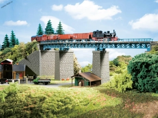Most ocelový do oblouku nebo přímý TT - Auhagen 13325