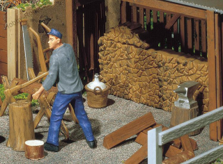 Palivové dříví s nářadím G - Faller Pola 333213