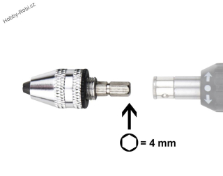 Sklíčidlo se stopkou šestihran 4 mm - Donau MBS01
