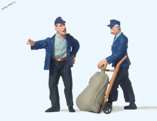 Postavičky Nádražní skladníci s rudlem G - Preiser 45098