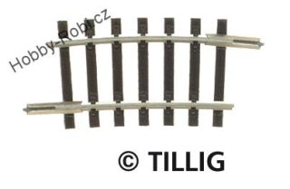 Oblouková kolej R 267 mm 7,5° TT R01 - Tillig 83115