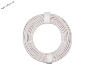 Kabel bílý 0,25 mm 10 m - Donau 125-015