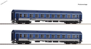 Rychlíkové vozy ČD 2ks TT - Roco 6280020