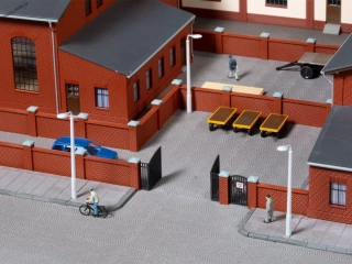 Cihlový plot s bránou TT - Auhagen 43665