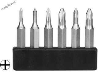 Mini bity šestihran 4 mm sada křížových šroubováků 6 kusů - Donau MBS61